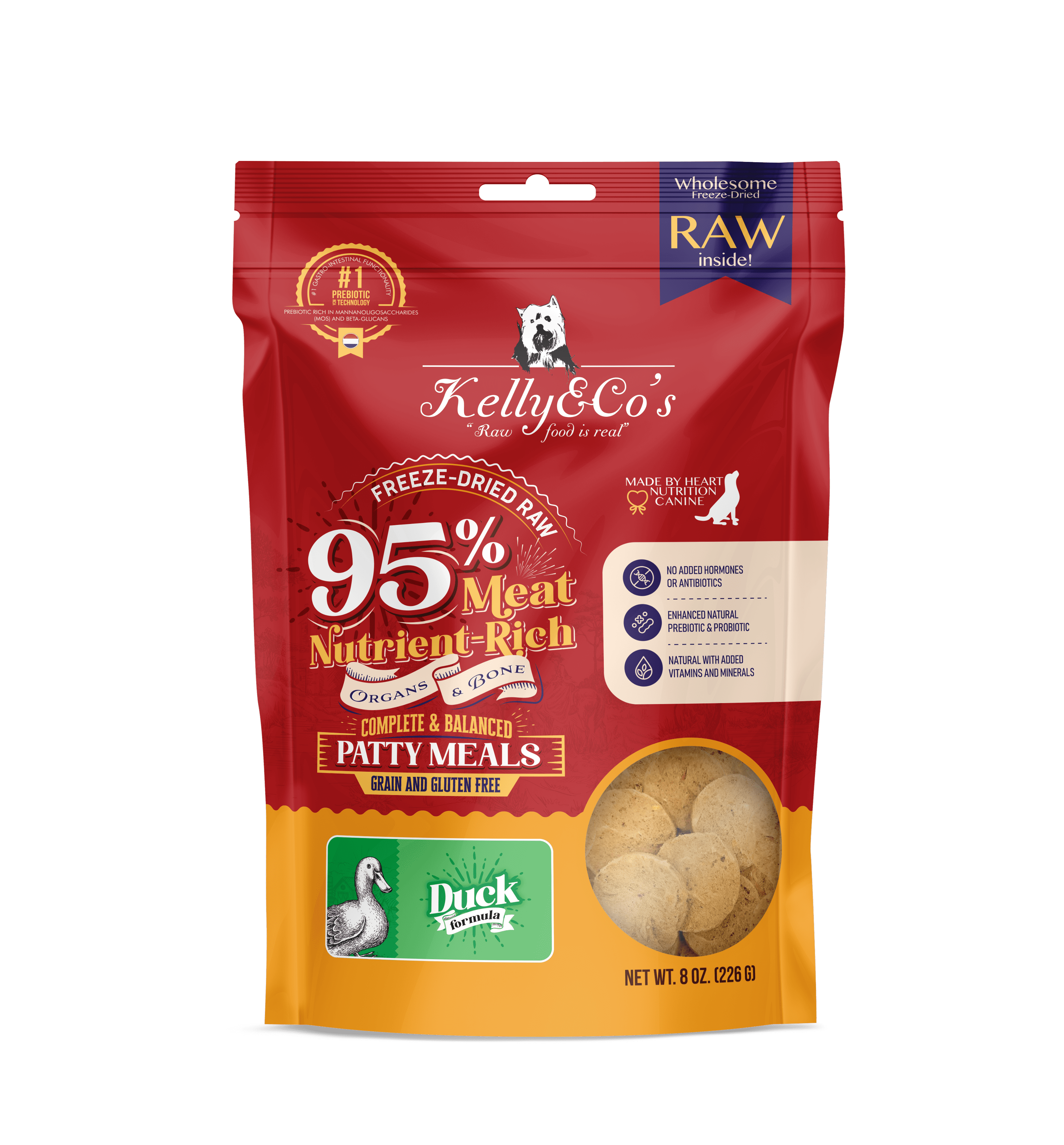 Kelly & Co’s Canine Patty Meals Duck Formula