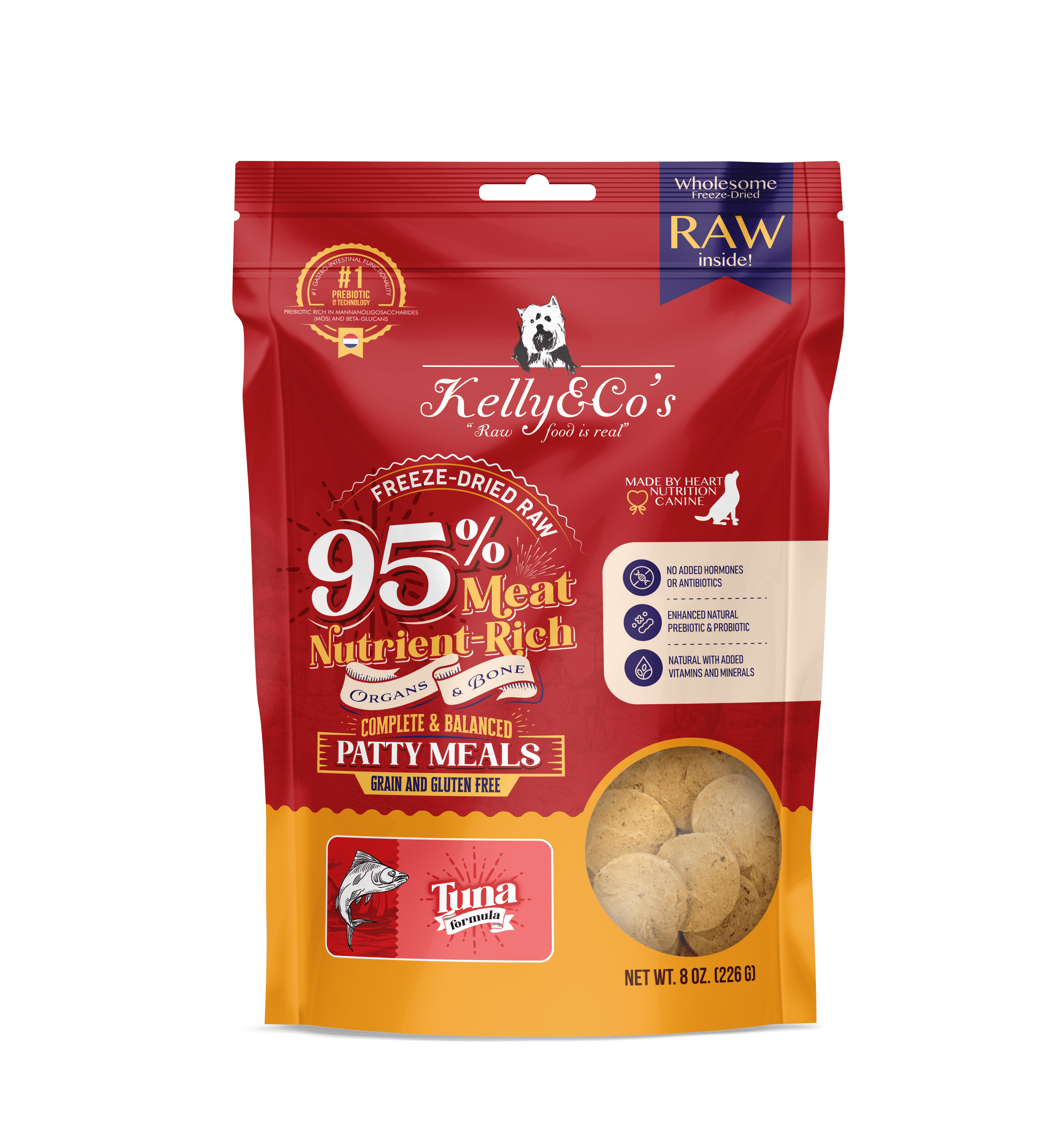 Kelly & Co’s Canine Patty Meals Tuna Formula