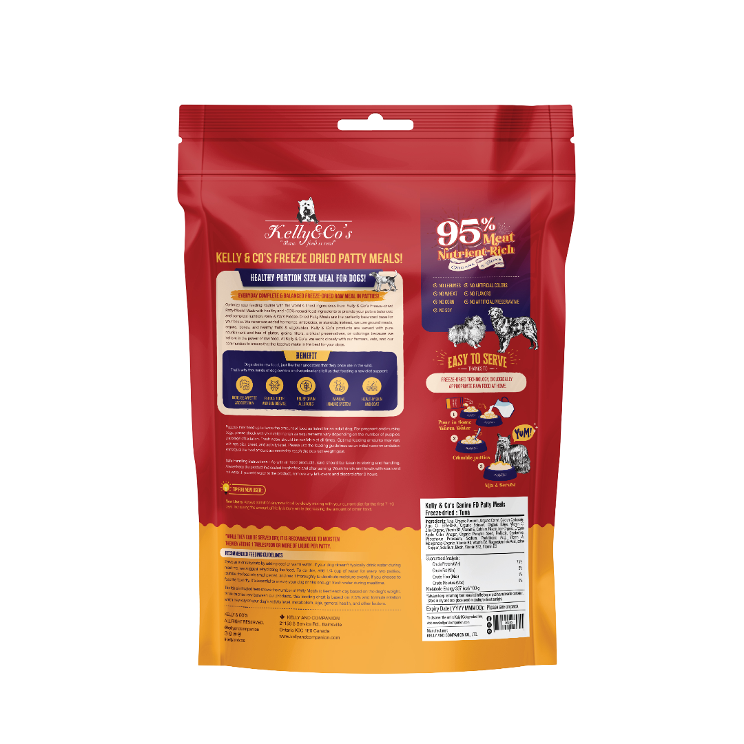 Kelly & Co’s Canine Patty Meals Tuna Formula