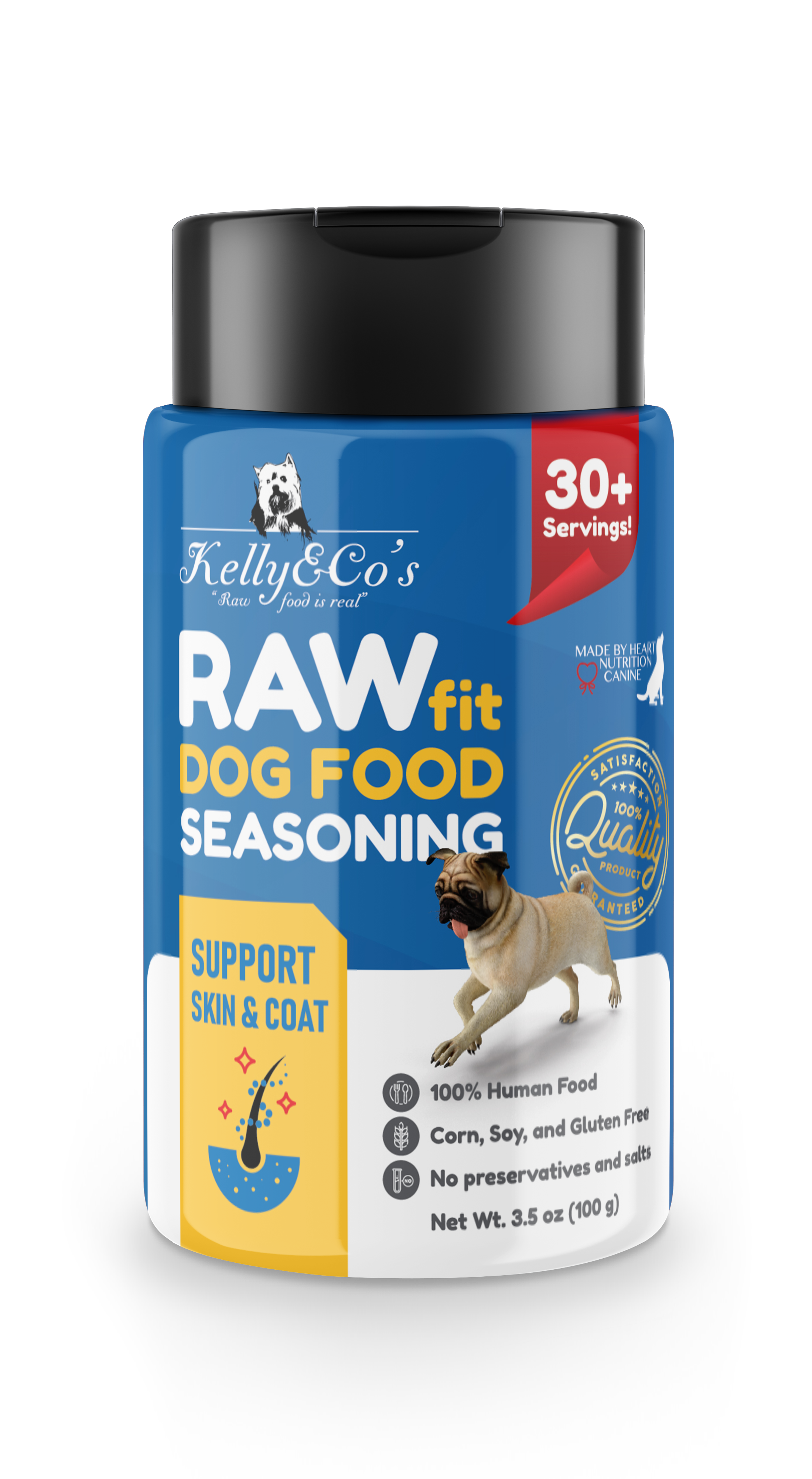 Kelly & Co's Freeze-Dried Raw Fit Seasoning for Skin & Coat