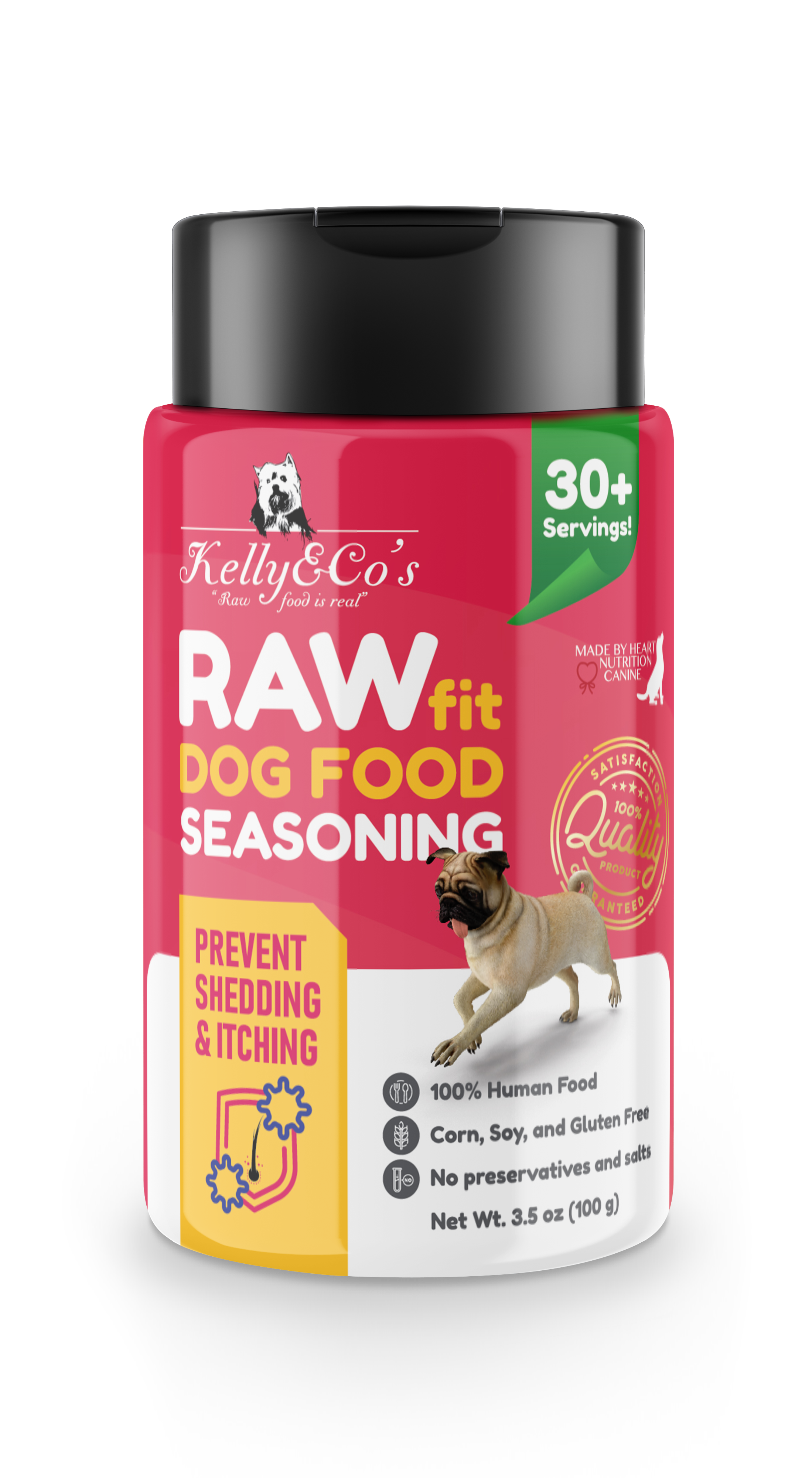 Kelly & Co's Freeze-Dried Raw Fit Seasoning for Shedding & Itching