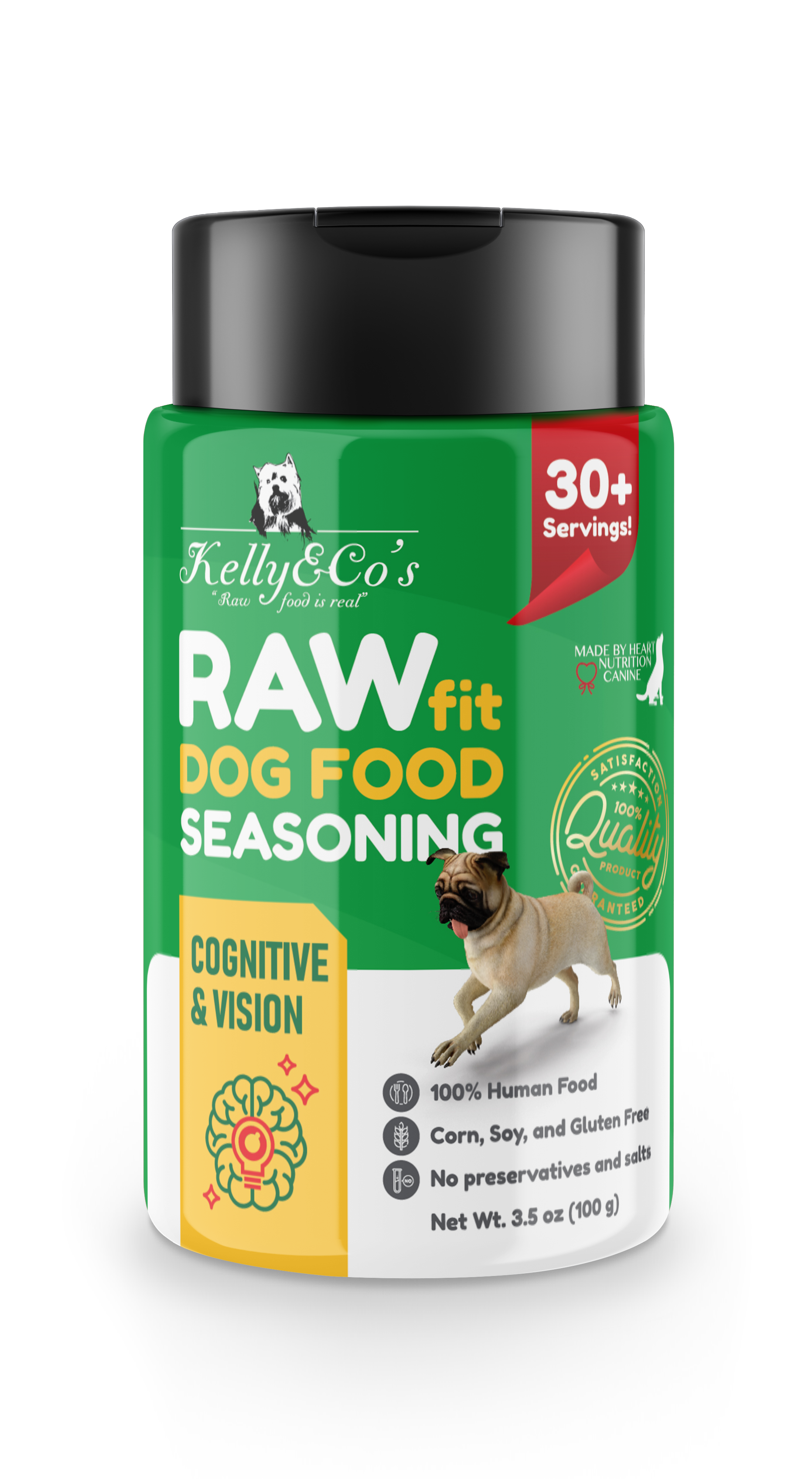 Kelly & Co's Freeze-Dried Raw Fit Seasoning for Cognitive & Vision