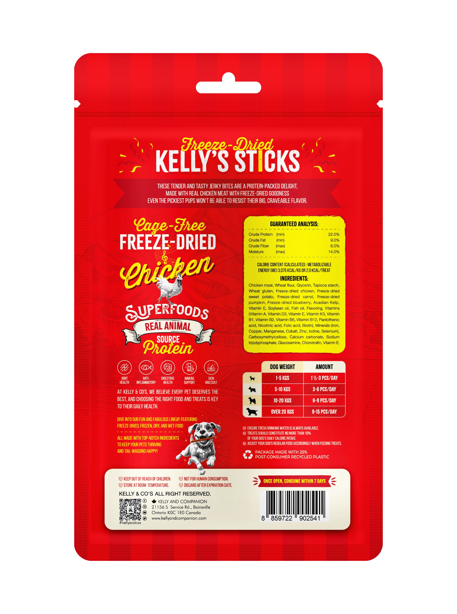 KELLY & CO'S FREEZE-DRIED STICK CHICKEN FLAVOUR