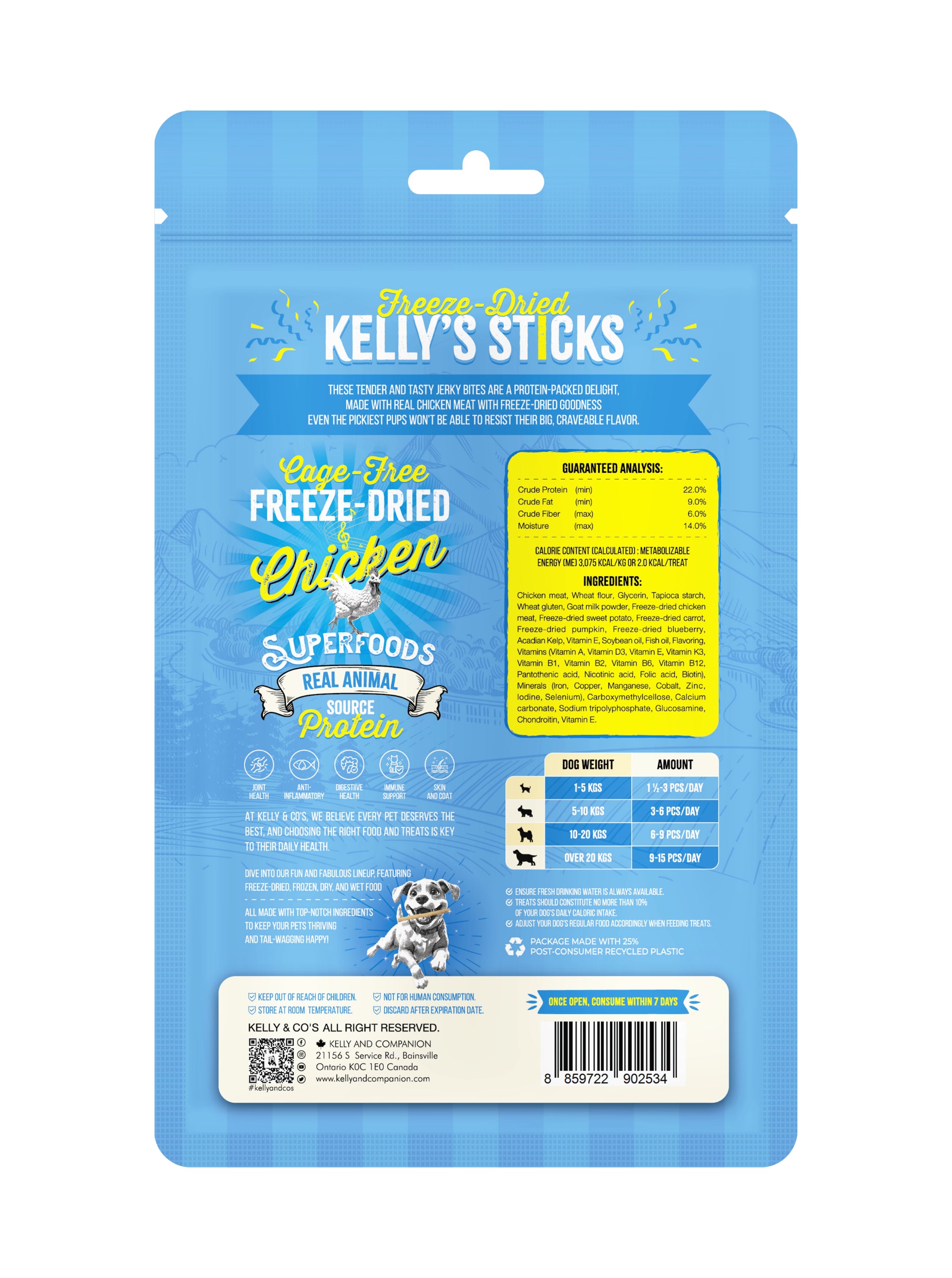 KELLY & CO'S FREEZE-DRIED STICK GOAT MILK FLAVOUR
