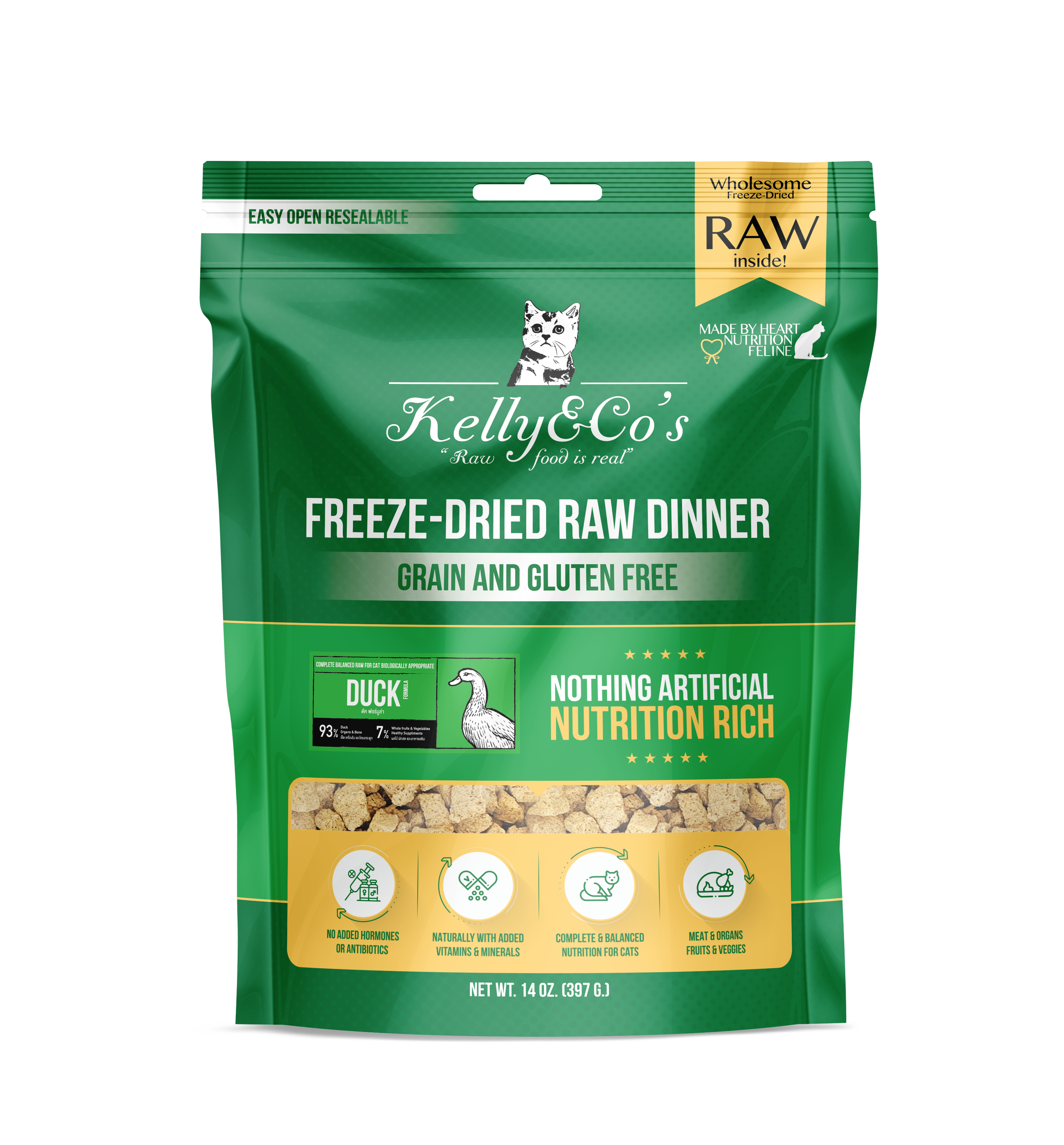 KELLY & CO'S Freeze-dried Raw Dinner Duck Formula
