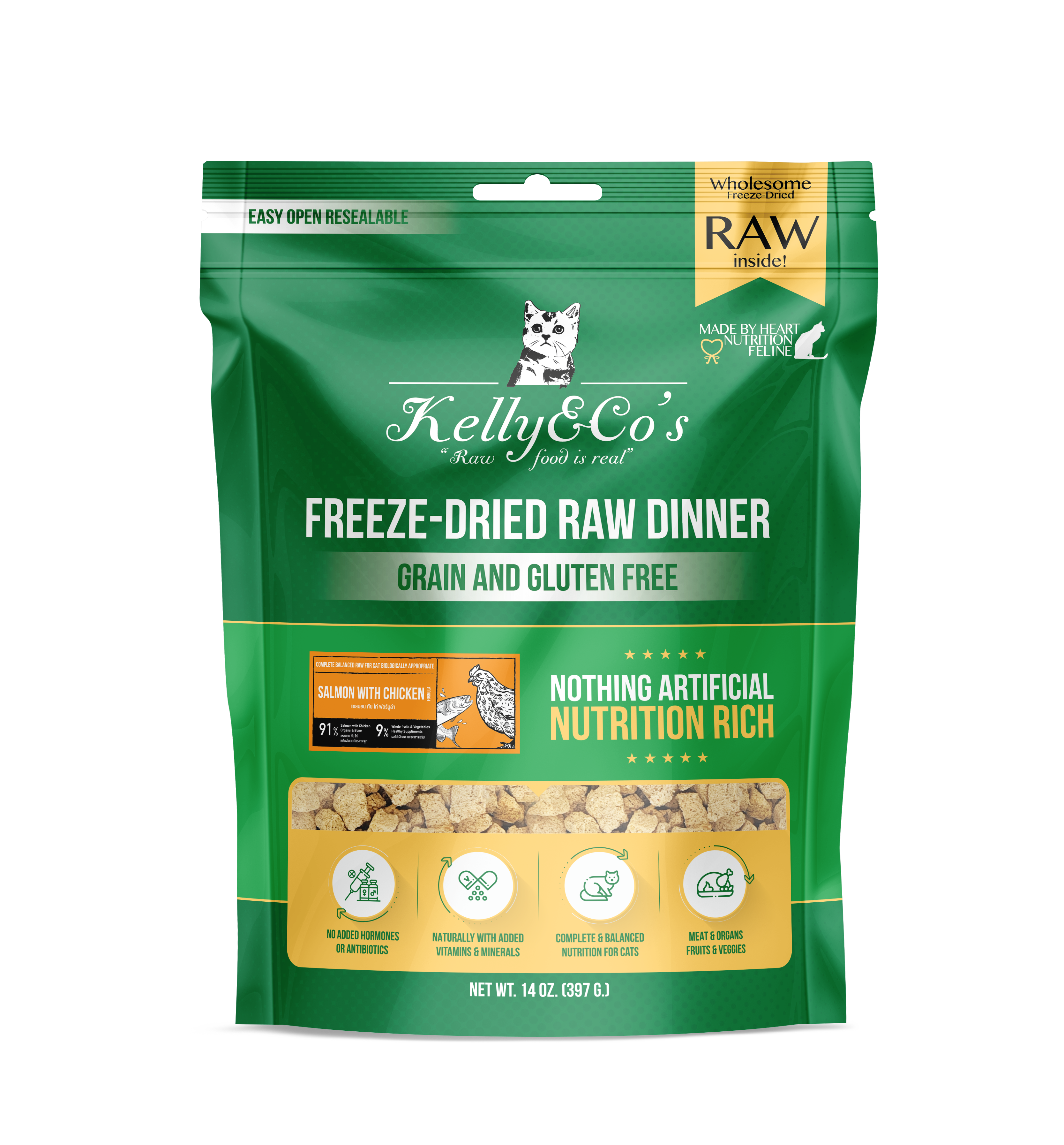 KELLY & CO'S Freeze-dried Raw Dinner Salmon with Chicken Formula