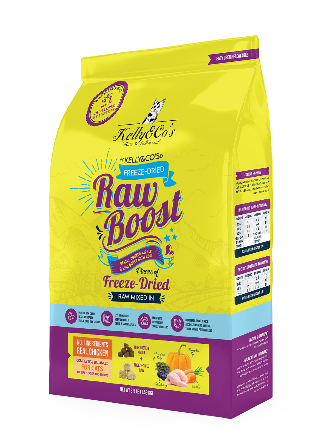 Kelly & Co's Grain-free Raw Boost Chicken and Salmon Flavour for Cat