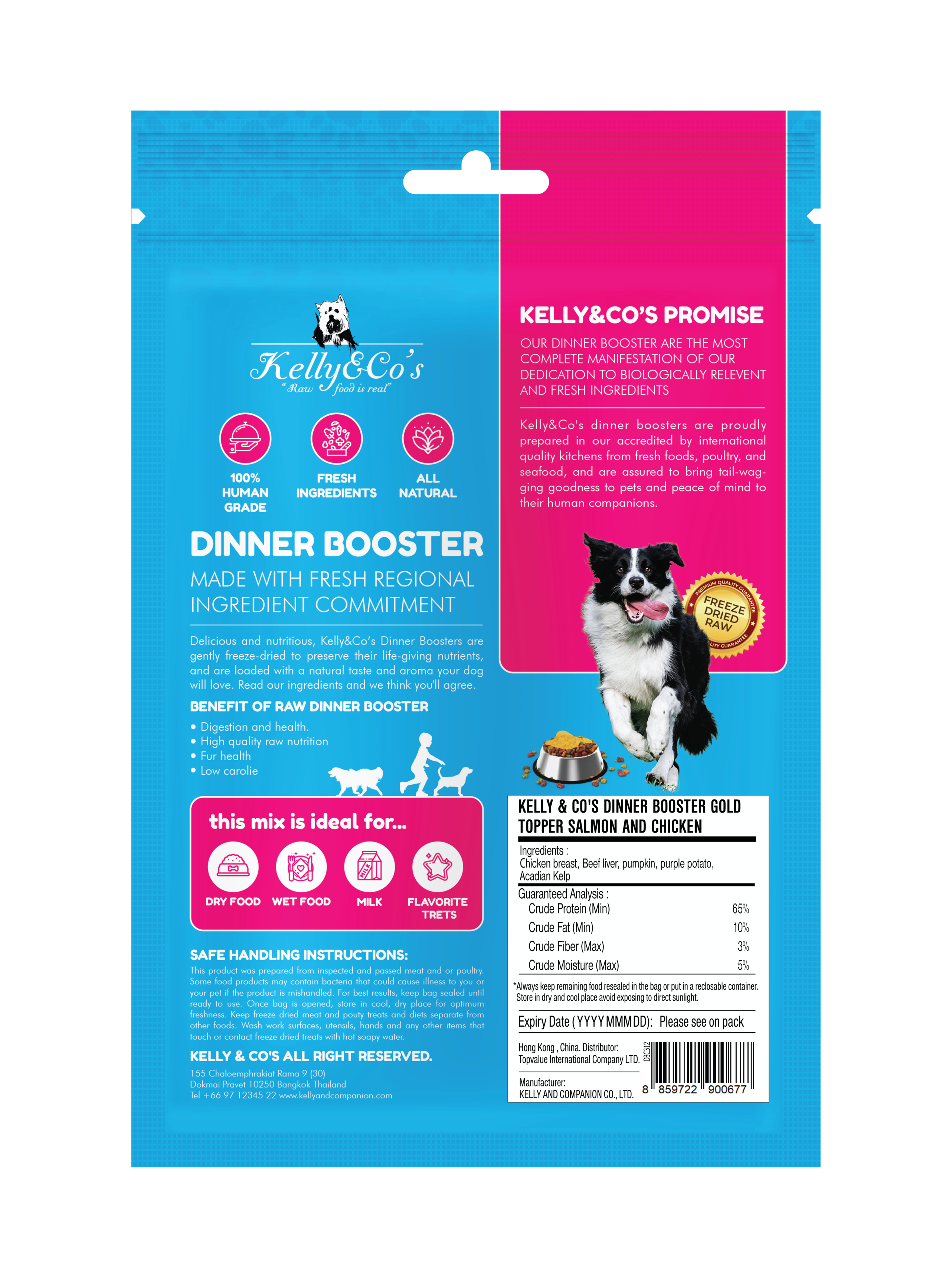 Kelly & Co's Dinner Booster Gold Chicken & Salmon with superfood