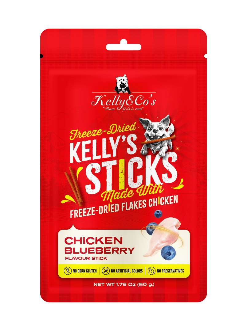 Kelly & Co's Freeze-Dried Stick Chicken Blueberry Flavor