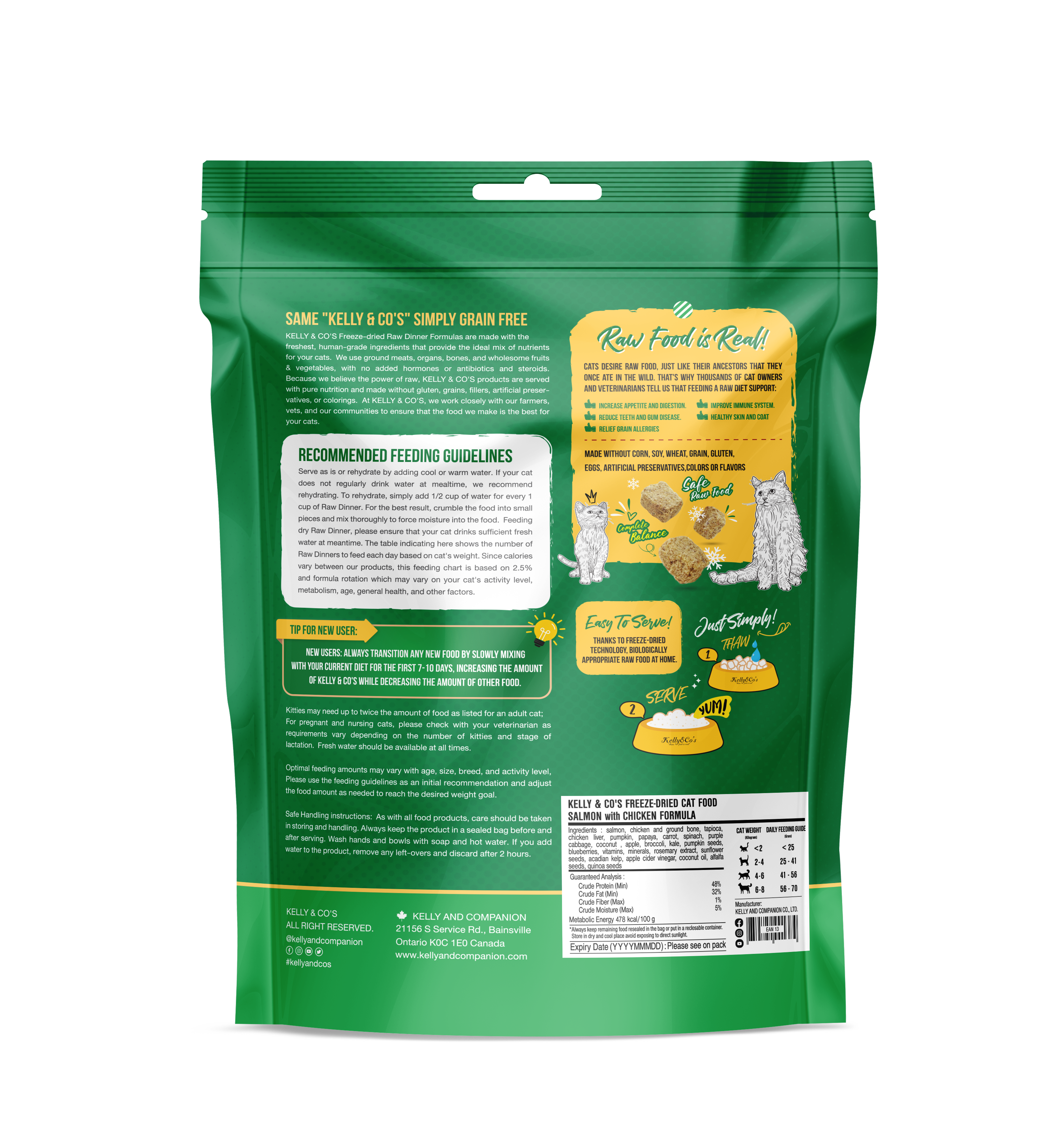 KELLY & CO'S Freeze-dried Raw Dinner Salmon with Chicken Formula