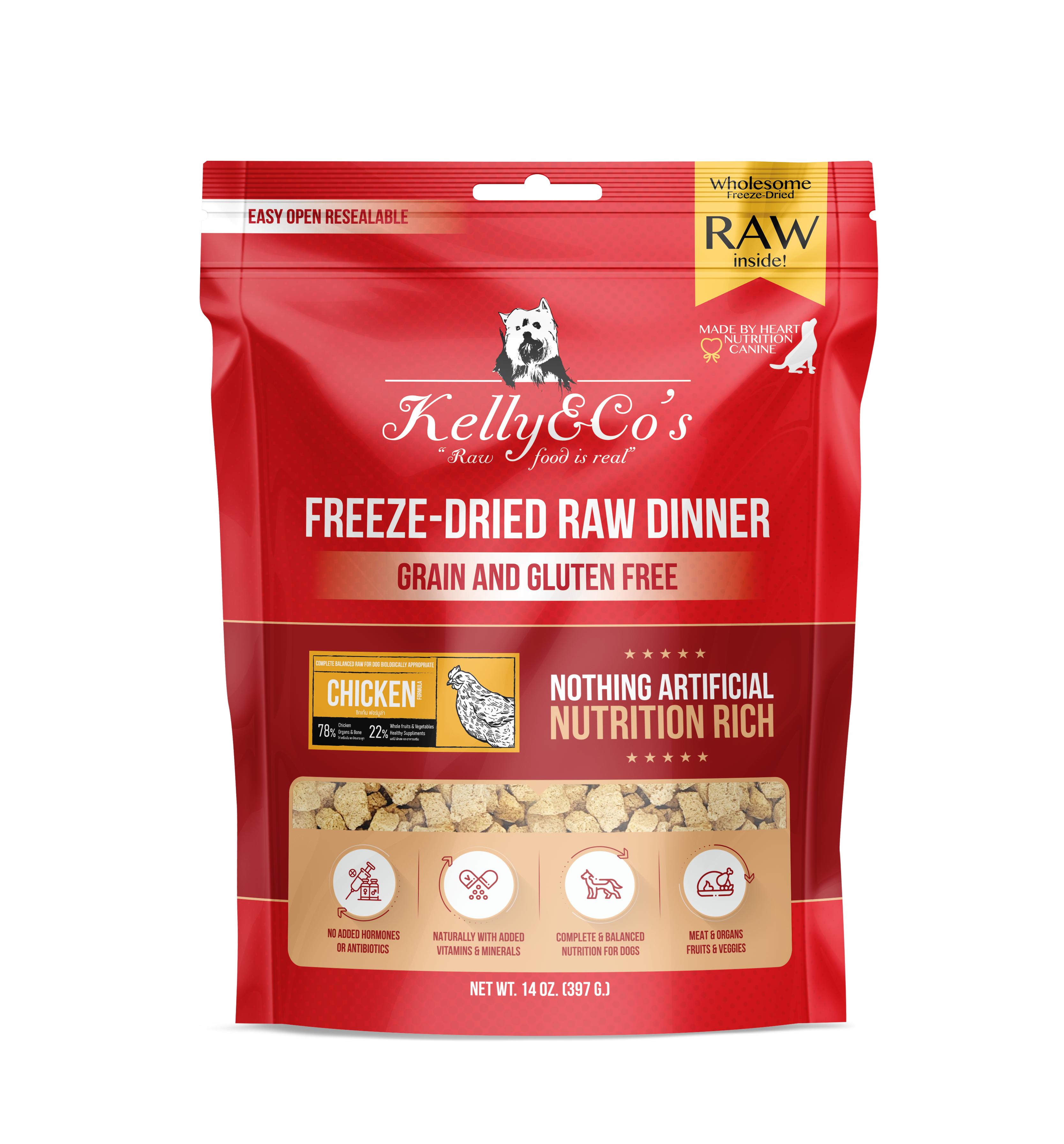 Kelly & Co's Freeze Dried Raw Dinner Chicken Formula